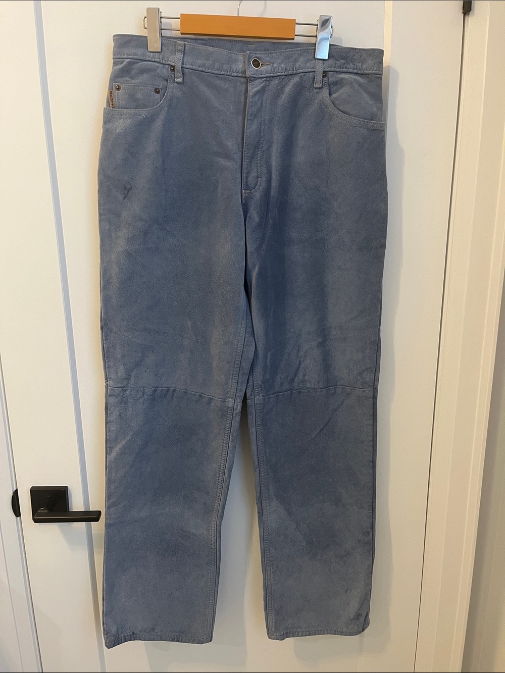 Machine Washable Genuine Suede Jeans - Classic Straight Fit